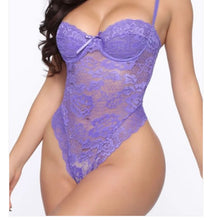 Load image into Gallery viewer, Purple Lace one -piece
